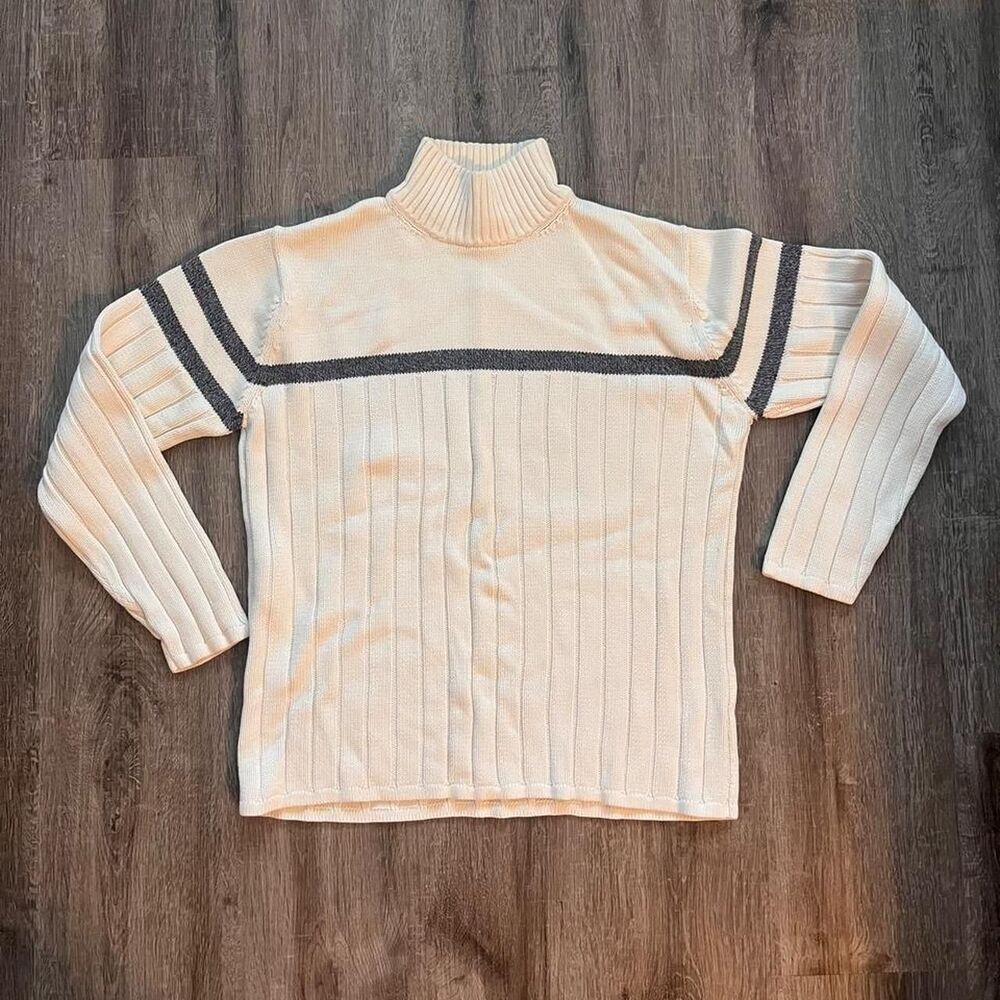 Vintage Nautica Cream Turtleneck Sweater